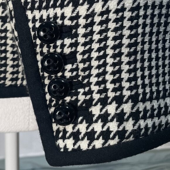 Talbots Blazer Classic Houndstooth Sophisticated Professional Office 10p Career - Picture 5 of 9